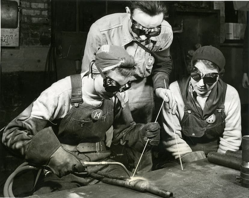 Tubular steel plant floor, Gary, Indiana